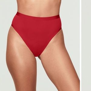 CUUP red mesh high waist panties (cerise) xs 1